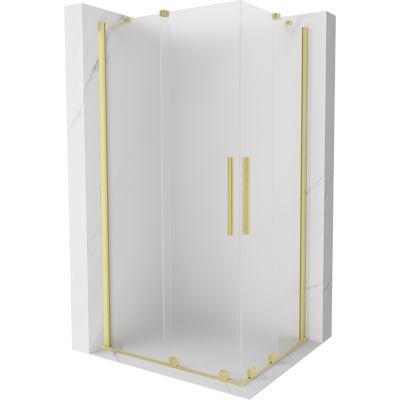 Mexen Velar Duo Cabina De Ducha Corredera 90 X 80 Cm, Escarcha, Oro Cepillado - 871-090-080-32-55 Mexen Velar Duo Cabina De Ducha Corredera 90 X 80 Cm, Escarcha, Oro Cepillado - 871-090-080-32-55