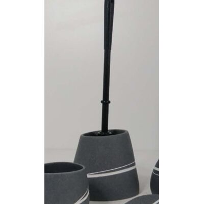Cepillo de baño de resina gris Gedy Serie Yvonne - Accesorio de baño Cepillo de baño de resina gris Gedy Serie Yvonne - Accesorio de baño