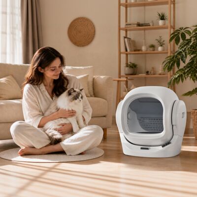 KELLANY Inodoro Automático Inteligente Para Gatos Con Control Por Aplicación, Espacio Grande De 68l, Contenedor De Residuos De 8l, Caja De Aromatización, Seguridad Por Infrarrojos, Para 1–2 Gatos, Autolimpian KELLANY Inodoro Automático Inteligente Para Gatos Con Control Por Aplicación, Espacio Grande De 68l, Contenedor De Residuos De 8l, Caja De Aromatización, Seguridad Por Infrarrojos, Para 1–2 Gatos, Autolimpian