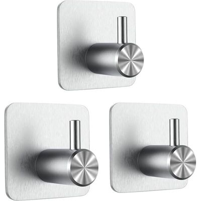 OEM Juego De 3 Ganchos Adhesivos 3m, Gancho De Pared Para Baño, No Requiere Perforación, Soporte Para Toallas De Cocina De Acero Inoxidable, Color Plata-crezuo OEM Juego De 3 Ganchos Adhesivos 3m, Gancho De Pared Para Baño, No Requiere Perforación, Soporte Para Toallas De Cocina De Acero Inoxidable, Color Plata-crezuo