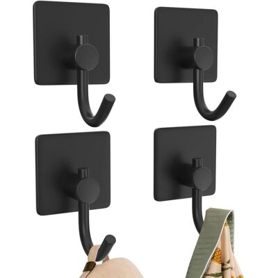 ENLENK Soporte Para Toallas De Cocina Sin Perforar, Gancho Adhesivo Para Colgar Cuadros Y Paños, Soporte Metálico Mural Para Toallas En El Baño, Gancho Para Guantes De Tocador. Gancho Adhesivo Negro Para Duc ENLENK Soporte Para Toallas De Cocina Sin Perforar, Gancho Adhesivo Para Colgar Cuadros Y Paños, Soporte Metálico Mural Para Toallas En El Baño, Gancho Para Guantes De Tocador. Gancho Adhesivo Negro Para Duc