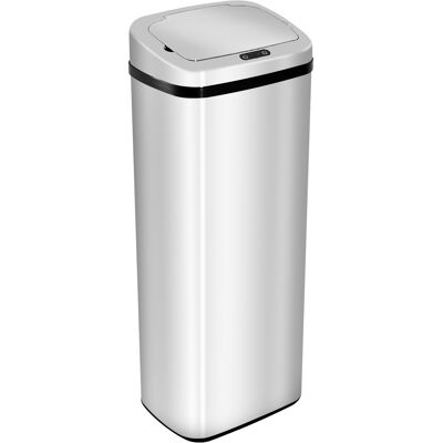 JHY DESIGN Cubo De Basura Automático Con Sensor, Cubo De Cocina, Acero Inoxidable, 50/68 L, Plata (50 L) JHY DESIGN Cubo De Basura Automático Con Sensor, Cubo De Cocina, Acero Inoxidable, 50/68 L, Plata (50 L)