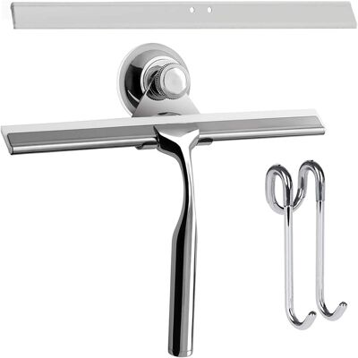 DPZO Limpiador De Ducha De Acero Inoxidable, Limpieza De Ventanas, Incluye Gancho De Pared DPZO Limpiador De Ducha De Acero Inoxidable, Limpieza De Ventanas, Incluye Gancho De Pared
