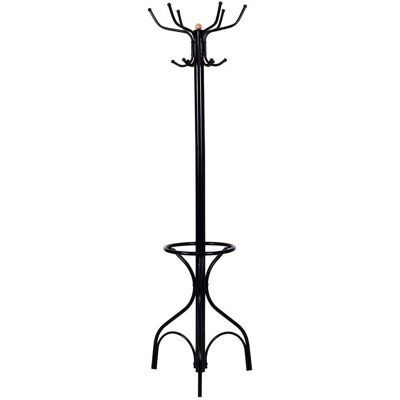 Costway Perchero De Pie Soporte Para Ropa Sombrero Bufanda Bolsa 190cm 12 Ganchos Metal Negro Costway Perchero De Pie Soporte Para Ropa Sombrero Bufanda Bolsa 190cm 12 Ganchos Metal Negro
