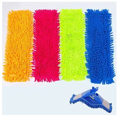 OEM Paquete De 4 Trapeadores De Limpieza De Microfibra, Trapeadores De Microfibra Extensibles Para Pisos Planos, Lavables, Gu.b/bon Fdc OEM Paquete De 4 Trapeadores De Limpieza De Microfibra, Trapeadores De Microfibra Extensibles Para Pisos Planos, Lavables, Gu.b/bon Fdc