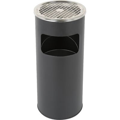 WYCTIN Cenicero Outdoor Cubo De Basura A Pie De Interior En Acero Cromado Negro 12 L WYCTIN Cenicero Outdoor Cubo De Basura A Pie De Interior En Acero Cromado Negro 12 L
