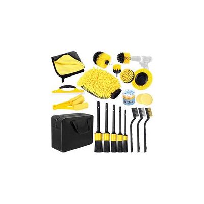 OEM Kit De Limpieza Para Coche De 20 Piezas: 5 Cepillos De Polipropileno, Guante Y Paño De Microfibra, Gel Limpiador Para Superficies Delicadas. OEM Kit De Limpieza Para Coche De 20 Piezas: 5 Cepillos De Polipropileno, Guante Y Paño De Microfibra, Gel Limpiador Para Superficies Delicadas.
