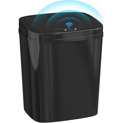 JHY DESIGN Cubo De Basura Automático De Cocina De 15 Litros Con Sensor Infrarrojo Y Modo Manual, Anillo Antihuellas, Color Negro. JHY DESIGN Cubo De Basura Automático De Cocina De 15 Litros Con Sensor Infrarrojo Y Modo Manual, Anillo Antihuellas, Color Negro.