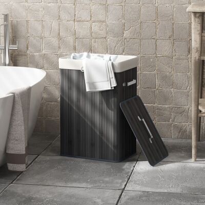 TORMATOR Cesto Para La Ropa Sucia Plegable Con Tapa Cubo Para La Colada Rectangular Con Asas 40x30x60 Cm Gris Oscuro TORMATOR Cesto Para La Ropa Sucia Plegable Con Tapa Cubo Para La Colada Rectangular Con Asas 40x30x60 Cm Gris Oscuro
