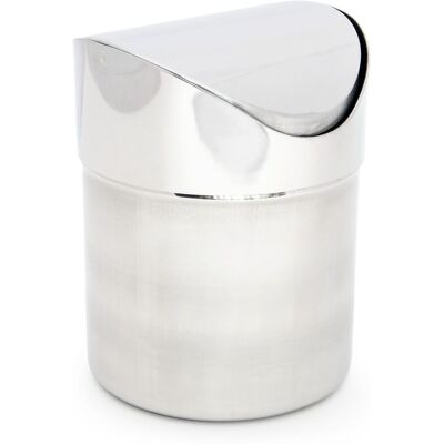 HELLOSHOP26 Cubo De Basura De Sobremesa Para Cocina, 1,2 Litros, Tapa Abatible, Acero Inoxidable 130002326 HELLOSHOP26 Cubo De Basura De Sobremesa Para Cocina, 1,2 Litros, Tapa Abatible, Acero Inoxidable 130002326