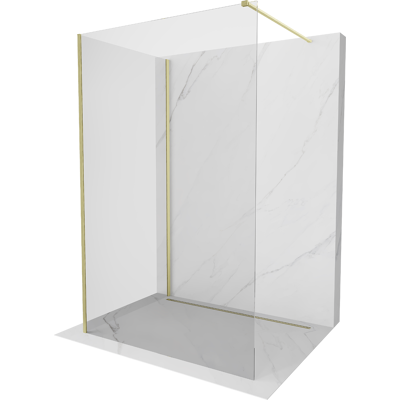 Mexen Kioto Panel De Ducha Walk-in 110 X 85 Cm, Transparente, Oro Cepillado - 800-110-212-55-00-085 Mexen Kioto Panel De Ducha Walk-in 110 X 85 Cm, Transparente, Oro Cepillado - 800-110-212-55-00-085