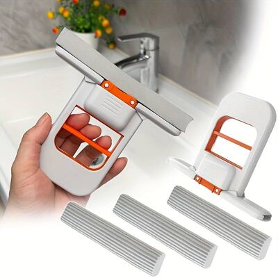 OEM Mini Fregona Plegable De Mesa, Fregona De Esponja Portátil Para Una Limpieza Profunda, Ideal Para La Cocina, El Baño, Superficies De Vidrio Y Encimeras. Mango Autoescurrible Y 2 Cuchillas Reemplazable OEM Mini Fregona Plegable De Mesa, Fregona De Esponja Portátil Para Una Limpieza Profunda, Ideal Para La Cocina, El Baño, Superficies De Vidrio Y Encimeras. Mango Autoescurrible Y 2 Cuchillas Reemplazable