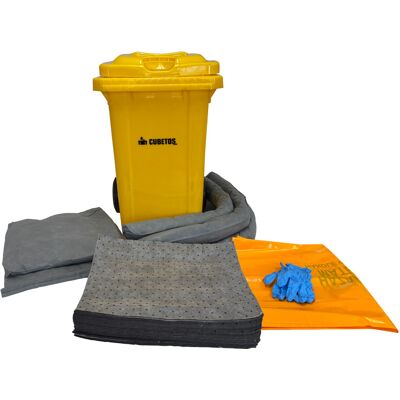 TODOCONTENEDORES Kit De Absorbentes Universal En Contenedor De Basura De 80 Litros TODOCONTENEDORES Kit De Absorbentes Universal En Contenedor De Basura De 80 Litros