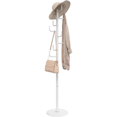 HELLOSHOP26 Perchero De Pie Práctico 183 X 37 X 37 Cm 8 Ganchos Diseño Contemporáneo En Hierro Con Recubrimiento En Polvo Blanco 020047604 HELLOSHOP26 Perchero De Pie Práctico 183 X 37 X 37 Cm 8 Ganchos Diseño Contemporáneo En Hierro Con Recubrimiento En Polvo Blanco 020047604