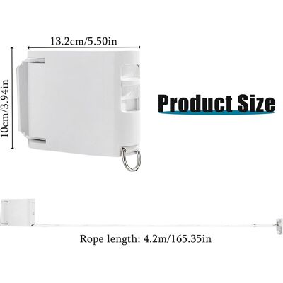 OEM Tendedero Retráctil, Ajustable Y Extensible Para Uso Interior, De Pared, Para Secar Ropa, Tendedero Invisible, Para Baño, Balcón, Para Uso Interior Y Exterior (blanco) OEM Tendedero Retráctil, Ajustable Y Extensible Para Uso Interior, De Pared, Para Secar Ropa, Tendedero Invisible, Para Baño, Balcón, Para Uso Interior Y Exterior (blanco)