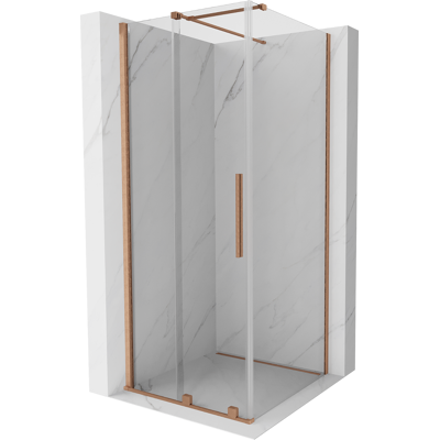 Mexen Velar Cabina De Ducha Corredera 110 X 110 Cm, Transparente, Cobre Cepillado - 871-110-110-01-65 Mexen Velar Cabina De Ducha Corredera 110 X 110 Cm, Transparente, Cobre Cepillado - 871-110-110-01-65