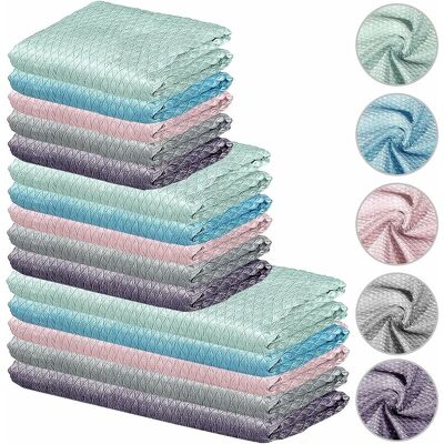 DPZO 15 Paños De Microfibra Miracle Cloth Para Limpiar Ventanas Y Superficies (40 X 30 Cm, 30 X 30 Cm) DPZO 15 Paños De Microfibra Miracle Cloth Para Limpiar Ventanas Y Superficies (40 X 30 Cm, 30 X 30 Cm)
