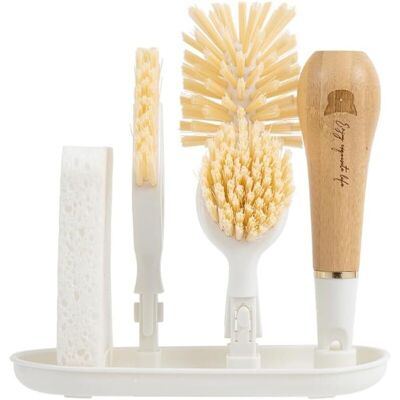 OEM Juego De Cepillos De Limpieza, Cepillo Para Biberones 4 En 1 Con Mango De Bambú, Cepillo Para Platos Intercambiable Con 3 Cabezales Y Soporte De Almacenamiento - Crezuo OEM Juego De Cepillos De Limpieza, Cepillo Para Biberones 4 En 1 Con Mango De Bambú, Cepillo Para Platos Intercambiable Con 3 Cabezales Y Soporte De Almacenamiento - Crezuo