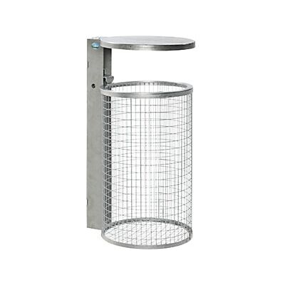 VAR Papelera De Rejilla Con Tejadillo Capacidad 50 L Galvanizado VAR Papelera De Rejilla Con Tejadillo Capacidad 50 L Galvanizado