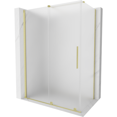 Mexen Velar Cabina De Ducha Corredera 150 X 80 Cm, Escarchada, Oro Cepillado - 871-150-080-31-55 Mexen Velar Cabina De Ducha Corredera 150 X 80 Cm, Escarchada, Oro Cepillado - 871-150-080-31-55