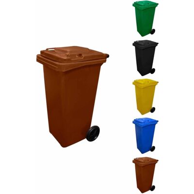 Jardin202 - 120L - Marrón - Ruedas - Cubo de basura Jardin202 - 120L - Marrón - Ruedas - Cubo de basura