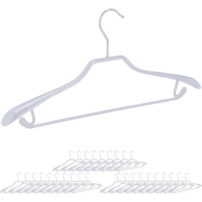 RELAXDAYS 30 Perchas Para Trajes, Varilla Pantalones, Gancho Colgar Falda, Colgador Metal Y Pvc, 19x45x3,5cm, Gris Claro RELAXDAYS 30 Perchas Para Trajes, Varilla Pantalones, Gancho Colgar Falda, Colgador Metal Y Pvc, 19x45x3,5cm, Gris Claro