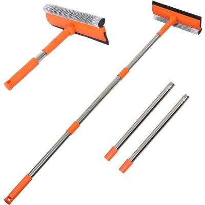 OEM Limpiacristales 2 En 1 - Mango Largo De Acero Inoxidable + Esponja - Limpieza De Ventanas De Coches, Gasolineras Y Duchas - Eficaz - Para Profesionales Y Particulares -crezuo OEM Limpiacristales 2 En 1 - Mango Largo De Acero Inoxidable + Esponja - Limpieza De Ventanas De Coches, Gasolineras Y Duchas - Eficaz - Para Profesionales Y Particulares -crezuo