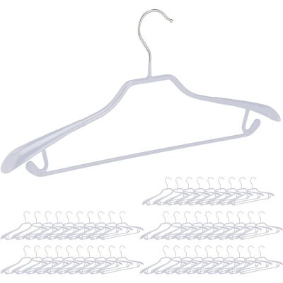RELAXDAYS 50 Perchas Para Trajes, Varilla Pantalones, Gancho Colgar Falda, Colgador Metal Y Pvc, 19x45x3,5cm, Gris Claro RELAXDAYS 50 Perchas Para Trajes, Varilla Pantalones, Gancho Colgar Falda, Colgador Metal Y Pvc, 19x45x3,5cm, Gris Claro