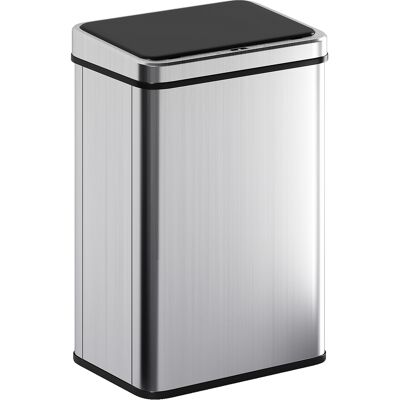 LIIYIELA Cubo De Basura Con Sensor De 40 Litros, Tapa De Cierre Suave, Cubo De Basura Automático Para Cocina, Acero Inoxidable, Color Plata. LIIYIELA Cubo De Basura Con Sensor De 40 Litros, Tapa De Cierre Suave, Cubo De Basura Automático Para Cocina, Acero Inoxidable, Color Plata.