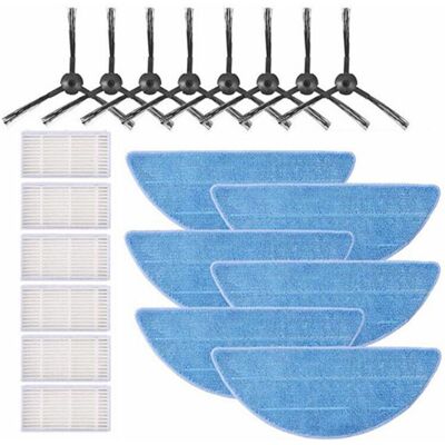 OEM Accesorios Para Barredora, Aptos Para La Barredora Lateral Ilife V5 V5s Xi4826 (par) K614 4 + Filtro I208 6 + Paño De Limpieza I201 6 OEM Accesorios Para Barredora, Aptos Para La Barredora Lateral Ilife V5 V5s Xi4826 (par) K614 4 + Filtro I208 6 + Paño De Limpieza I201 6