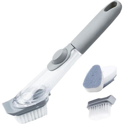 ENLENK Juego De Cepillos Para Platos, Cepillo Para Platos Con Dispensador De Líquido, Cepillo De Limpieza Multifuncional Con Cabezal De Esponja, Para Limpiar Sartenes. ENLENK Juego De Cepillos Para Platos, Cepillo Para Platos Con Dispensador De Líquido, Cepillo De Limpieza Multifuncional Con Cabezal De Esponja, Para Limpiar Sartenes.