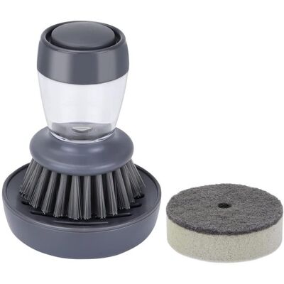 OEM Cepillo Para Platos,1 Cepillo De Limpieza Desmontable Con Función De Pulsación Y Dispensador De Detergente,1 Cabezal De Cepillo De Repuesto OEM Cepillo Para Platos,1 Cepillo De Limpieza Desmontable Con Función De Pulsación Y Dispensador De Detergente,1 Cabezal De Cepillo De Repuesto