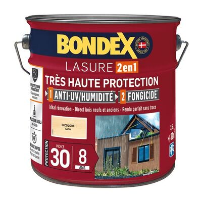 Bondex Lasure Ind 30 8 Años 2.5l Incoloro - Bondex Bondex Lasure Ind 30 8 Años 2.5l Incoloro - Bondex