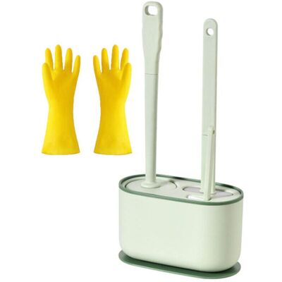 LIIYIELA Productos De Limpieza - Juego De Escobilla De Baño Larga/verde Fresa 1 + Guantes De Látex Oxford/engrosados 1 Par 1 LIIYIELA Productos De Limpieza - Juego De Escobilla De Baño Larga/verde Fresa 1 + Guantes De Látex Oxford/engrosados 1 Par 1
