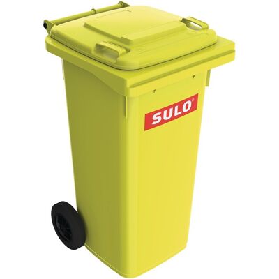 Sulo - Cubo De Basura Grande 120l Hdpe Amarillo, Móvil Según En 840 Sulo - Cubo De Basura Grande 120l Hdpe Amarillo, Móvil Según En 840