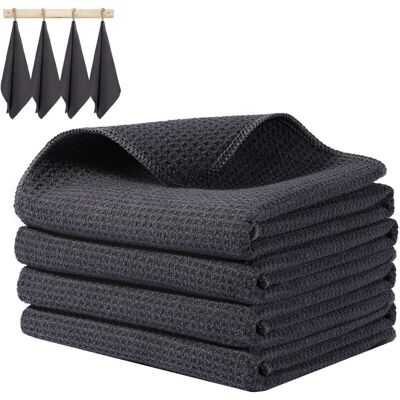 FORIOUS Juego De 4 Paños De Cocina De 33x33 Cm – Súper Absorbentes Y Suaves – Limpieza Sin Marcas FORIOUS Juego De 4 Paños De Cocina De 33x33 Cm – Súper Absorbentes Y Suaves – Limpieza Sin Marcas