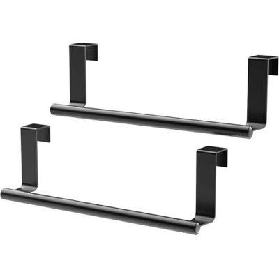 LIIYIELA Barra Para Toallas De Cocina, Juego De 2 Soportes Para Toallas De Cocina, Negro Mate. LIIYIELA Barra Para Toallas De Cocina, Juego De 2 Soportes Para Toallas De Cocina, Negro Mate.
