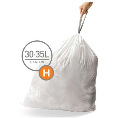 Simplehuman - Bolsas De Basura 30-35 L, Tipo H, 60 Uds Cw0258 Simplehuman - Bolsas De Basura 30-35 L, Tipo H, 60 Uds Cw0258
