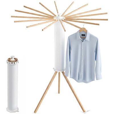 NORTHIX Tendedero Telescópico Tipo Pulpo, 16 Varillas, Madera De Haya NORTHIX Tendedero Telescópico Tipo Pulpo, 16 Varillas, Madera De Haya