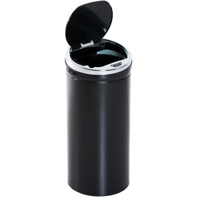 LIIYIELA Cubo De Basura Automático De 42 Litros, De Acero Galvanizado, Con Sensor De Movimiento Y Cubo Interior Extraíble, Color Negro. LIIYIELA Cubo De Basura Automático De 42 Litros, De Acero Galvanizado, Con Sensor De Movimiento Y Cubo Interior Extraíble, Color Negro.