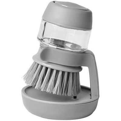 DPZO Cepillo Para Platos Con Dispensador De Detergente Líquido Recargable Y Soporte De Almacenamiento, Color Gris. DPZO Cepillo Para Platos Con Dispensador De Detergente Líquido Recargable Y Soporte De Almacenamiento, Color Gris.