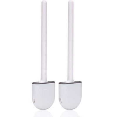 OEM Cepillo De Inodoro De Silicona (2 Piezas), Cepillo Y Soporte Para Inodoro Con Cerdas Suaves Y Mango Antideslizante, Cepillo De Inodoro De Silicona De Limpieza Rápida, Cepillo De Inodoro Suspe - Crezuo OEM Cepillo De Inodoro De Silicona (2 Piezas), Cepillo Y Soporte Para Inodoro Con Cerdas Suaves Y Mango Antideslizante, Cepillo De Inodoro De Silicona De Limpieza Rápida, Cepillo De Inodoro Suspe - Crezuo
