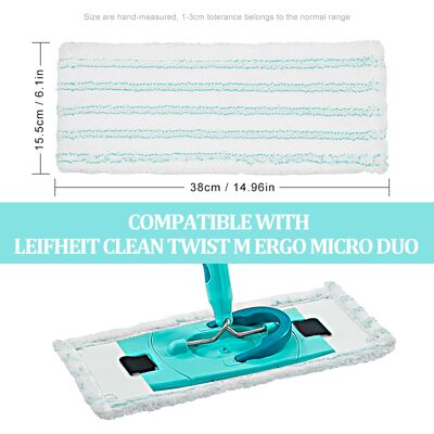 OEM Accesorios De Repuesto Para Los Cabezales De Fregona Seca Y Húmeda Likai Cleaning: 3 Piezas De Microfibra Plana. OEM Accesorios De Repuesto Para Los Cabezales De Fregona Seca Y Húmeda Likai Cleaning: 3 Piezas De Microfibra Plana.