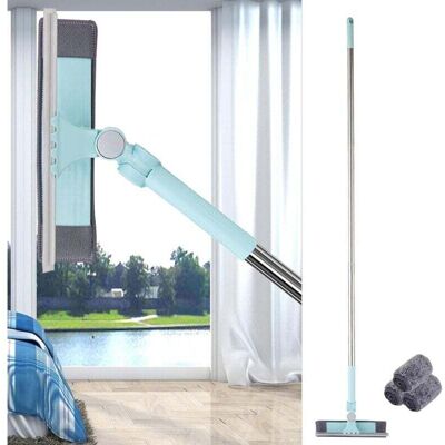 OEM Kit De Limpieza De Ventanas 2 En 1 Con Mango Extensible, Rasqueta De Goma Y Cepillo De Microfibra (1,5 M/4,9 Pies) -crezuo OEM Kit De Limpieza De Ventanas 2 En 1 Con Mango Extensible, Rasqueta De Goma Y Cepillo De Microfibra (1,5 M/4,9 Pies) -crezuo