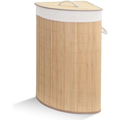 OEM Cesto De Ropa Esquinero De Bambú, Cesto De Ropa Plegable Con Tapa Y 2 Bolsas Extraíbles, Adecuado Para El Baño, El Dormitorio Y El Lavadero, Acabado En Madera Natural. OEM Cesto De Ropa Esquinero De Bambú, Cesto De Ropa Plegable Con Tapa Y 2 Bolsas Extraíbles, Adecuado Para El Baño, El Dormitorio Y El Lavadero, Acabado En Madera Natural.