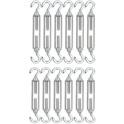 OEM Tensor De Cable De Acero Inoxidable M5, Paquete De 12 Ganchos De Alambre Ajustables De Alta Resistencia Para Cuerda, Cable, Alambre, Tendedero E Instalación De Parasoles -crezuo OEM Tensor De Cable De Acero Inoxidable M5, Paquete De 12 Ganchos De Alambre Ajustables De Alta Resistencia Para Cuerda, Cable, Alambre, Tendedero E Instalación De Parasoles -crezuo