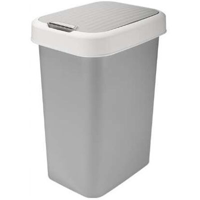SHUMEE Cubo De Basura Basculante Valor De 25 L, Gris Claro, Estrecho, Delgado, 2 1 Unidad. SHUMEE Cubo De Basura Basculante Valor De 25 L, Gris Claro, Estrecho, Delgado, 2 1 Unidad.