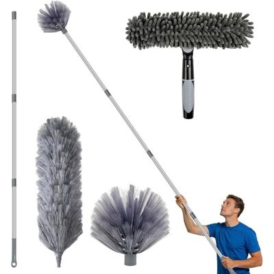 OEM Plumero Telescópico, Cabezal De Lobo Telescópico, Polvo, Cepillo De Limpieza, Escoba De Telaraña, Plumero De Microfibra, Plumero, Limpiacristales -crezuo OEM Plumero Telescópico, Cabezal De Lobo Telescópico, Polvo, Cepillo De Limpieza, Escoba De Telaraña, Plumero De Microfibra, Plumero, Limpiacristales -crezuo