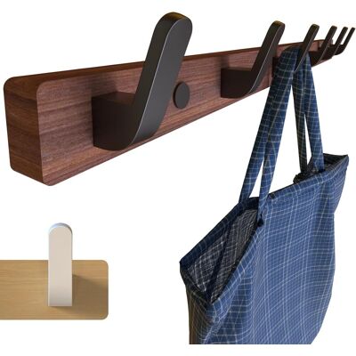 OEM Perchero De Pared Negro De 55 Cm. Perchero De Madera Para Pared, Rústico, Con 6 Ganchos Metálicos Para Colgar En Dormitorio, Oficina, Entrada O Pasillo. OEM Perchero De Pared Negro De 55 Cm. Perchero De Madera Para Pared, Rústico, Con 6 Ganchos Metálicos Para Colgar En Dormitorio, Oficina, Entrada O Pasillo.