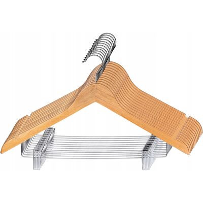 Kadax Perchas De Madera Con Clips 12uds Kadax Perchas De Madera Con Clips 12uds